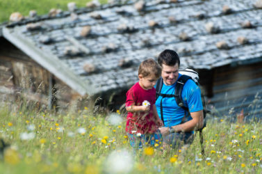 Hiking with children on the Alpe di Siusi