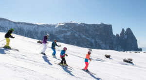 Skiing on Alpe di Siusi and Val Gardena