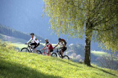 Mountain biking on the Alpe di Siusi