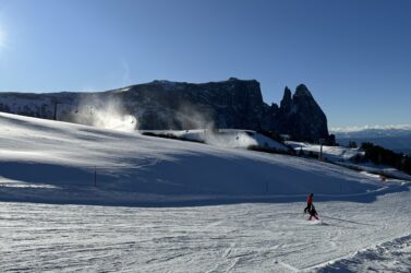 Skiing on the Seiser Alm